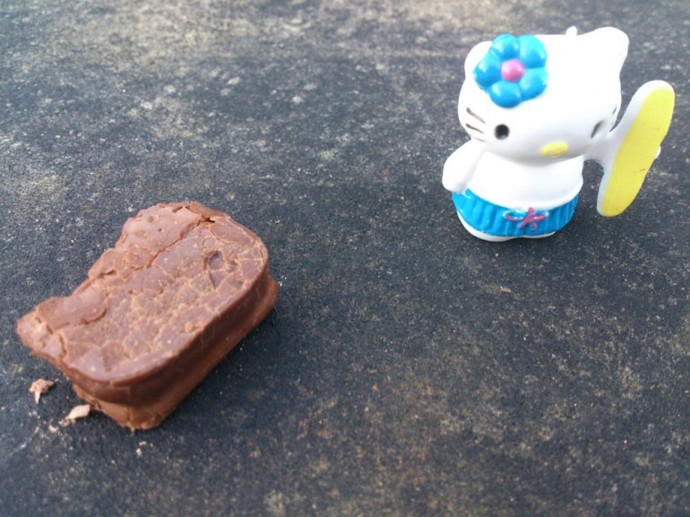 Helen Sargeant ©, Half eaten biscuit & hello kitty, 2013