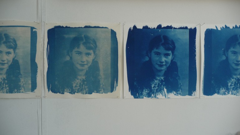 Mother Young, cyanotype by Frances Earnshaw, 2013