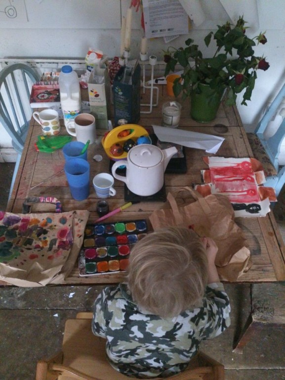Pyjama painting, 20/10/13, Helen Sargeant ©